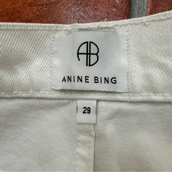 NWT Anine Bing Sonya Jeans In Off-White - Picture 4 of 13